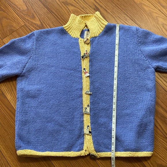 Beautiful people Nantucket knitted jacket 💯cotton with 7 porcelain buttons - Picture 10 of 11